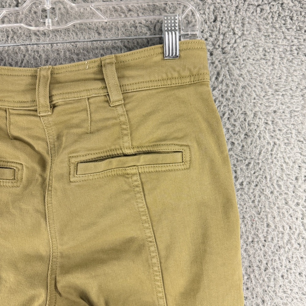 Sezane Herve Trousers Womens 38 US 6 Green Organic Cotton Tapered Utility Pants - Picture 10 of 14